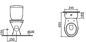 Унитаз напольный Vitra Norm Blanc 9837B099-7201 с бачком, с крышкой микролифт, белый купить в интернет-магазине Sanbest