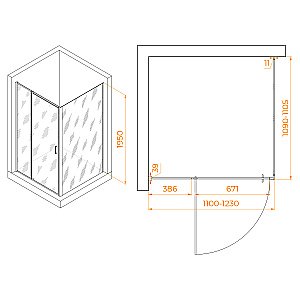 Душевой уголок RGW Passage PA-078 (PA-008 + Z-050-2) 110х110 350807812-11 стекло прозрачное/профиль хром купить в интернет-магазине Sanbest