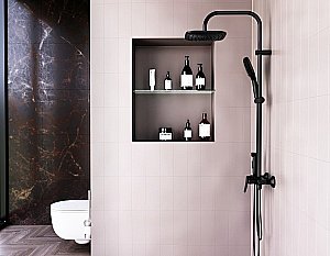 Душевая система Damixa Apollo DX220920300 черная матовая купить в интернет-магазине сантехники Sanbest