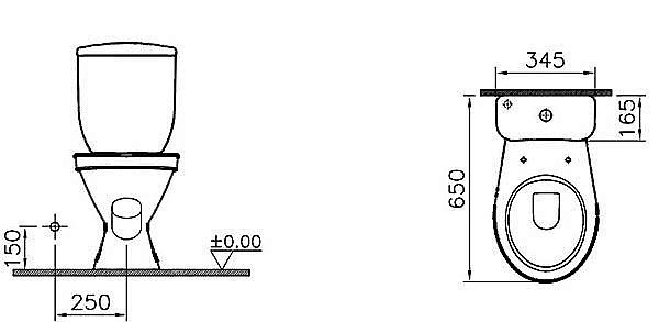 Унитаз напольный Vitra Norm Blanc 9837B099-7201 с бачком, с крышкой микролифт, белый купить в интернет-магазине Sanbest