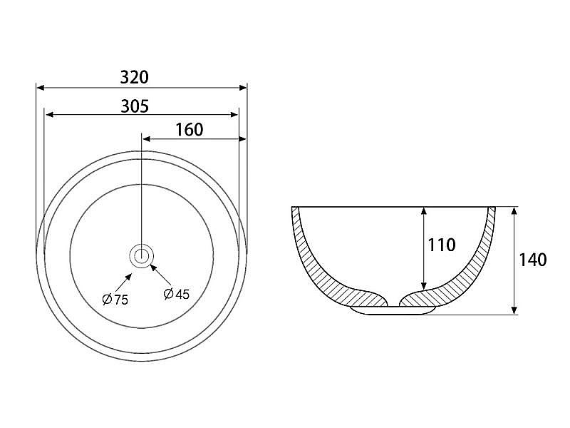 Раковина накладная ABBER Bequem AC2106 белая купить в интернет-магазине Sanbest
