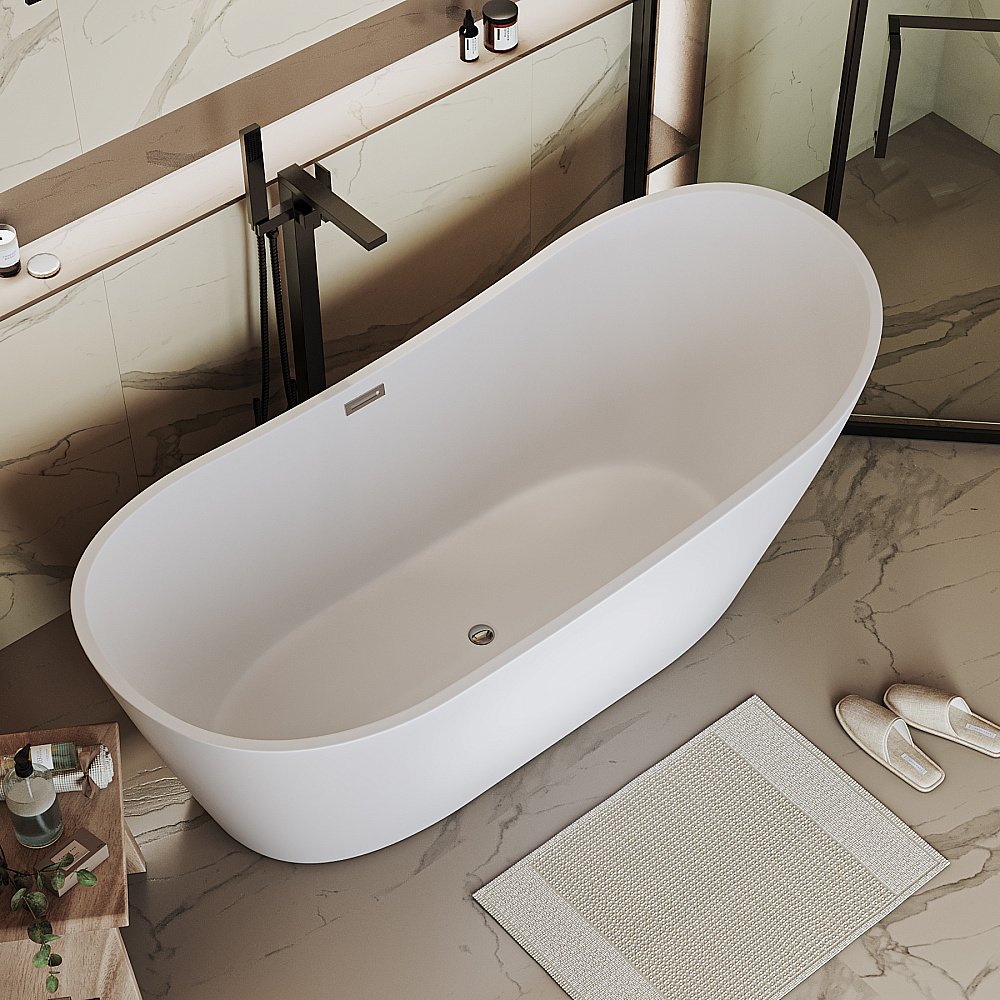 Ванна акриловая Grossman Galaxy GR-2102M 170x75 белая матовая купить в интернет-магазине Sanbest