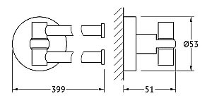 Полотенцедержатель двойной поворотный ARTWELLE Harmonie 40 HAR 023 купить в интернет-магазине сантехники Sanbest