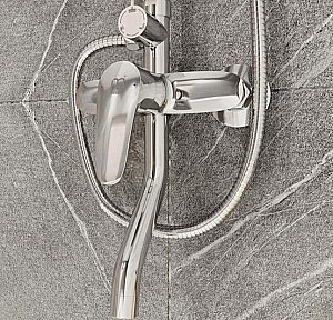 Душевая система Milardo Simp SIMSB1FM06 хром купить в интернет-магазине сантехники Sanbest