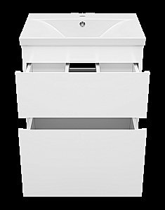 Тумба с раковиной Misty Лаки - 60 П-Лак-01060-0112Я белая для ванной в интернет-магазине Sanbest