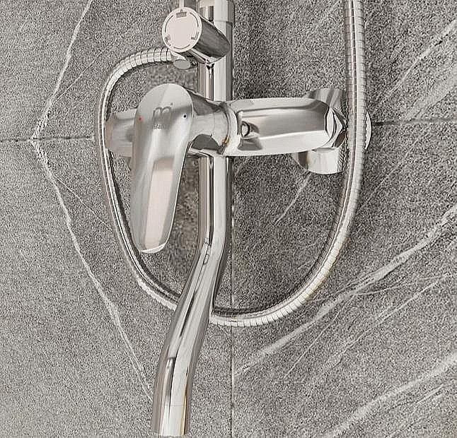 Душевая система Milardo Simp SIMSB1FM06 хром купить в интернет-магазине сантехники Sanbest