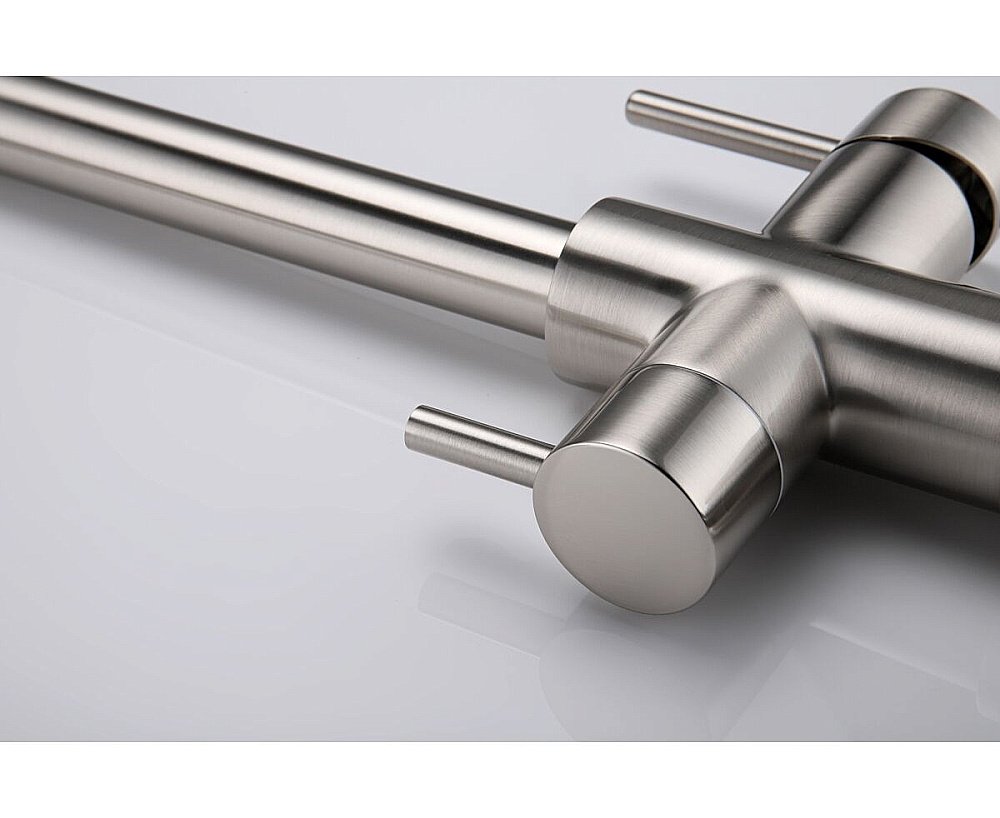 Смеситель для кухни Paulmark Lange La214212-BS брашированная сталь купить в интернет-магазине сантехники Sanbest