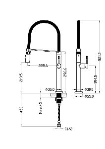 Смеситель для кухни Boheme UNO 114-MG матовое золото купить в интернет-магазине сантехники Sanbest