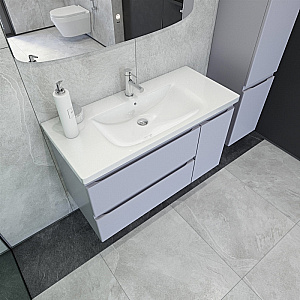 Тумба с раковиной Caprigo Forte 100 два ящика, одна дверь справа, стилл для ванной в интернет-магазине Sanbest