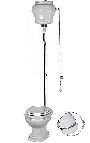 Унитаз Migliore Milady 31744 белый/декор платина D2 купить в интернет-магазине Sanbest