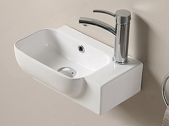 Раковина подвесная CeramaLux N 40 78580 L/R белая купить в интернет-магазине Sanbest