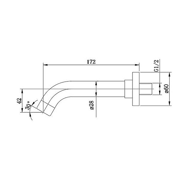 Излив Caprigo PARTS 98-113-NER черный матовый купить в интернет-магазине сантехники Sanbest