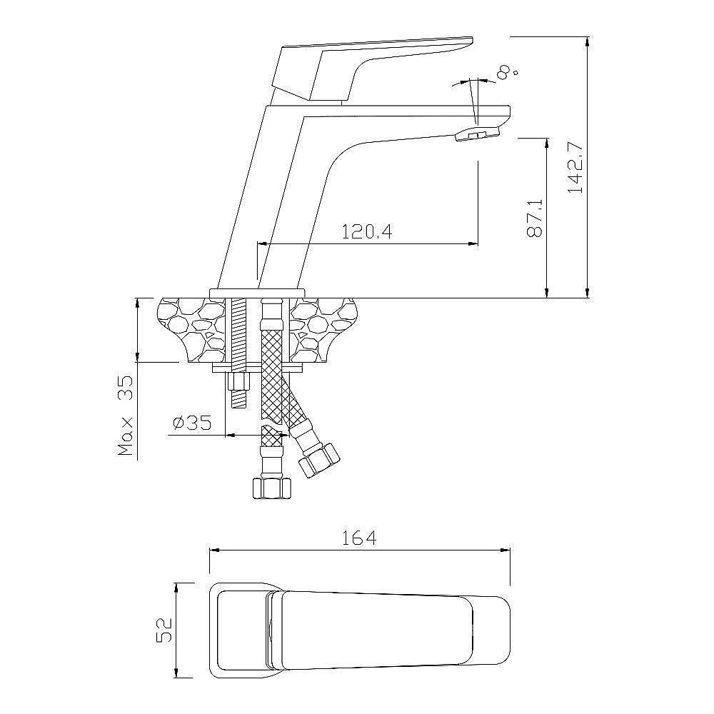 Смеситель для раковины Olive's Aragon 10100AN купить в интернет-магазине сантехники Sanbest