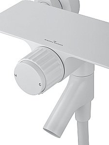 Смеситель для ванны с душем WONZON & WOGHAND CLICK, Белый матовый (WW-FE05L221-MW) купить в интернет-магазине сантехники Sanbest