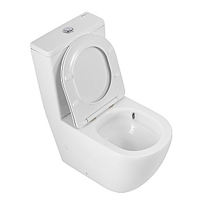 Унитаз-компакт напольный BelBagno Sfera-Tor BB2141CP-TOR/SC+BB2141T белый, безободковый, с крышкой микролифт, с бачком, слив-торнадо купить в интернет-магазине Sanbest