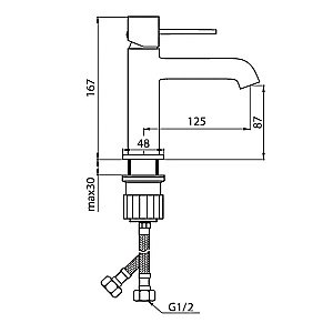 Смеситель для раковины Damixa Sirius 860210000 купить в интернет-магазине сантехники Sanbest