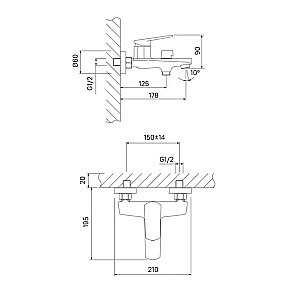 Смеситель для ванны Iddis Esper ESPSB00i02WA глянцевый хром купить в интернет-магазине сантехники Sanbest