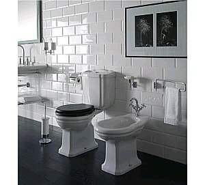 Унитаз напольный GLOBO Paestum PA004.BI белый/кнопка золото, с бачком купить в интернет-магазине Sanbest