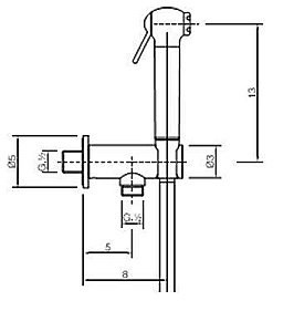 Гигиенический душ CISAL Shower SC00791027 купить в интернет-магазине сантехники Sanbest