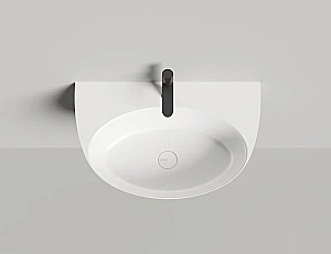 Раковина Salini ALDA WALL 03 140313G 71 из искусственного камня S-Sense, белая глянцевая купить в интернет-магазине Sanbest