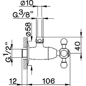 Угловой вентиль Cisal Arcana AR00146027 купить в интернет-магазине сантехники Sanbest