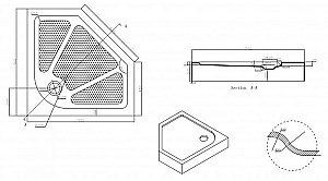 Душевой поддон Bravat Type-P1 P39B 90x90 купить в интернет-магазине Sanbest