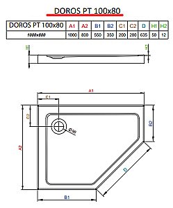 Душевой поддон Radaway Doros PT SDRPT1080-01L/R 100x80 белый купить в интернет-магазине Sanbest