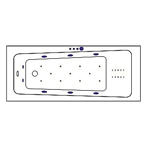 Ванна акриловая Excellent Ava ULTRA NANO WAEX.AVA17.ULTRANANO.GL 170x70 белая с гидромассажем купить в интернет-магазине Sanbest