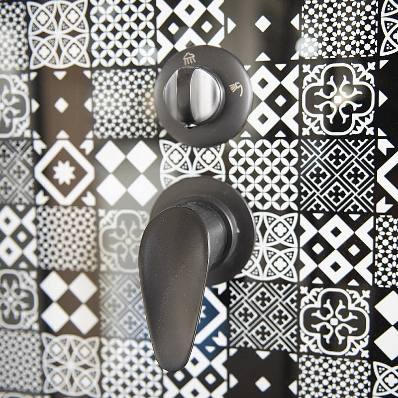 Душевая кабина Esbano Elegancia ESB-1280CKR 120x80 стекло прозрачное/профиль черный купить в интернет-магазине Sanbest