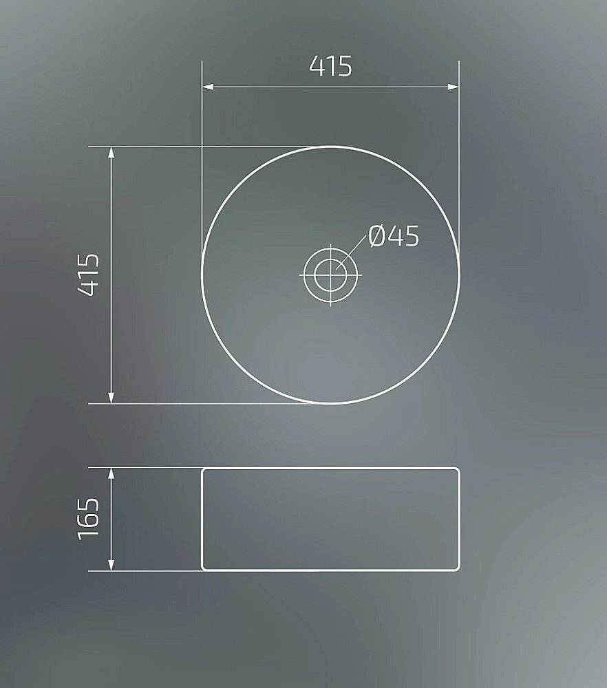 Раковина накладная Gid Esfera 41,5 N9130 51212 белая купить в интернет-магазине Sanbest