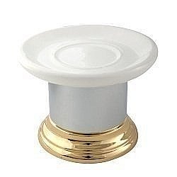 Мыльница настольная Migliore Mirella белая керамика/хром-золото купить в интернет-магазине сантехники Sanbest