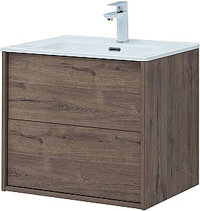 Тумба с раковиной Aquanet Lino 287541 60 (Flat) дуб веллингтон для ванной в интернет-магазине Sanbest