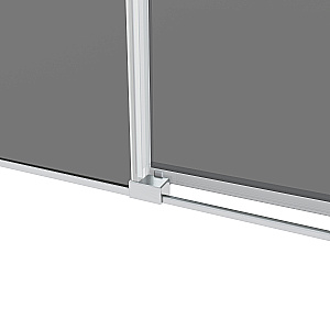 Душевой уголок Black&White Stellar Wind 90х90 12209090NGG профиль брашированный никель/стекло тонированное купить в интернет-магазине Sanbest