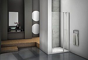 Душевая дверь Good Door MOKKA WTW-110-C-WE стекло прозрачное/профиль белый купить в интернет-магазине Sanbest