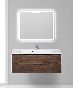 Тумба с раковиной Belbagno MARINO 120 подвесная Rovere Moro для ванной в интернет-магазине Sanbest