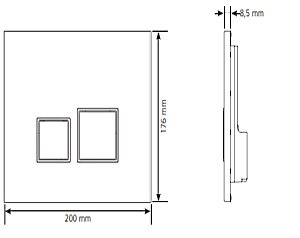 Кнопка для инсталляции Taliente Square 31204110 черная матовая купить в интернет-магазине сантехники Sanbest