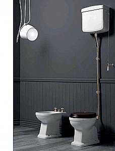 Унитаз SIMAS Londra LO911 с высоким бачком, белый/золото купить в интернет-магазине Sanbest