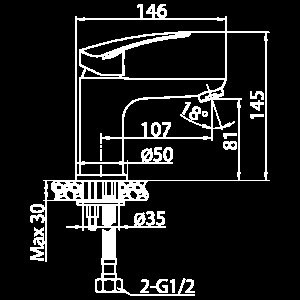 Смеситель для раковины Elghansa Wieden new 1672909 хром купить в интернет-магазине сантехники Sanbest