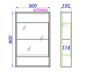 Зеркальный шкаф Aqwella City 50 белый купить в интернет-магазине сантехники Sanbest