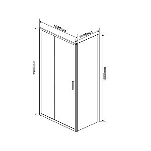 Душевой уголок Vincea Garda VSR-1G1015CLG 150x100 стекло прозрачное/профиль золото брашированное купить в интернет-магазине Sanbest