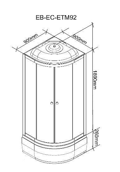 Душевая кабина Parly Effect EFM921 90х90 купить в интернет-магазине Sanbest