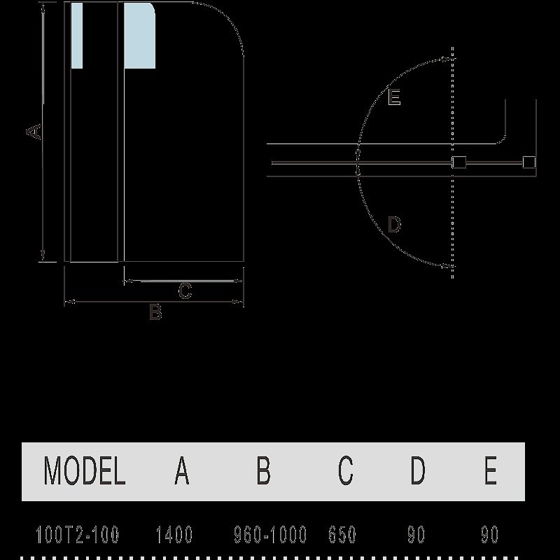 Душевая шторка WeltWasser WW100 100T2-100 купить в интернет-магазине Sanbest