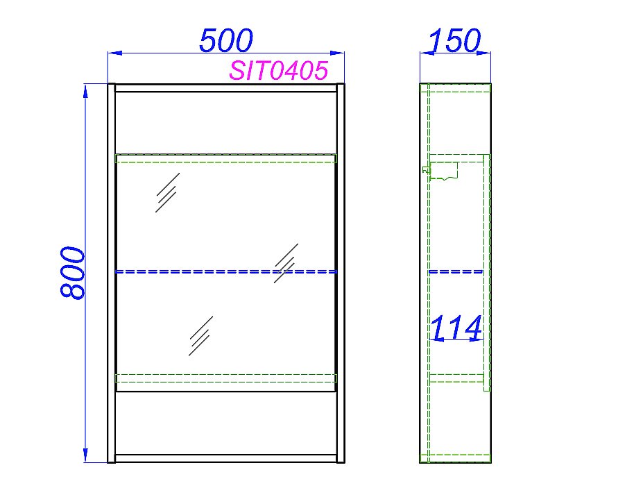 Зеркальный шкаф Aqwella City 50 белый купить в интернет-магазине сантехники Sanbest
