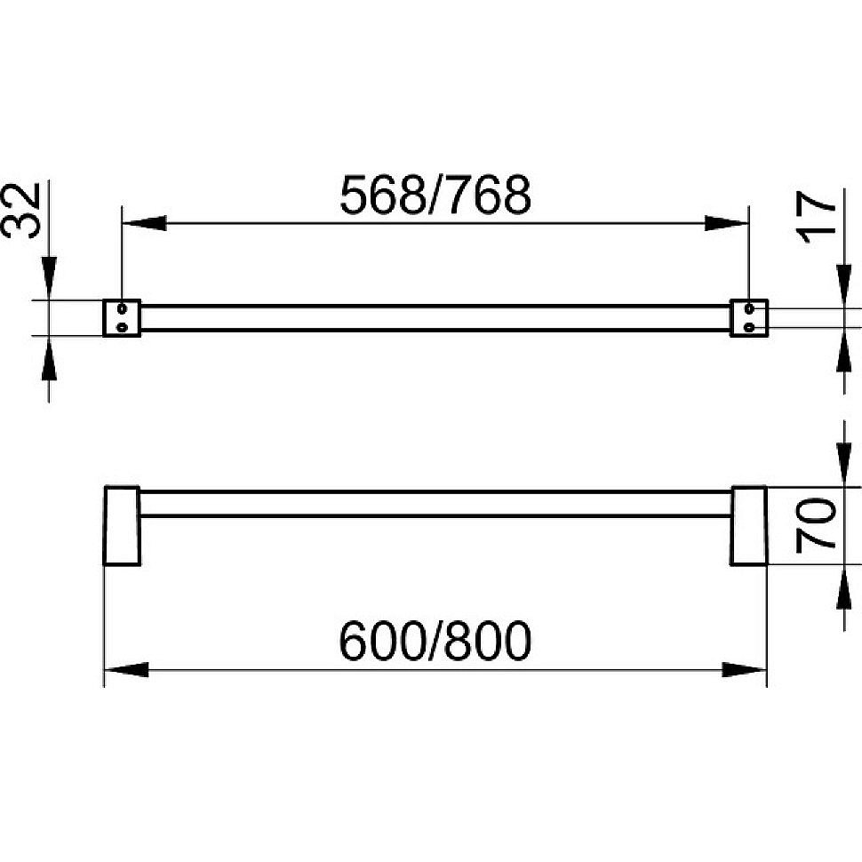 Полотенцедержатель KEUCO SMART.2 14701010600 хром купить в интернет-магазине сантехники Sanbest