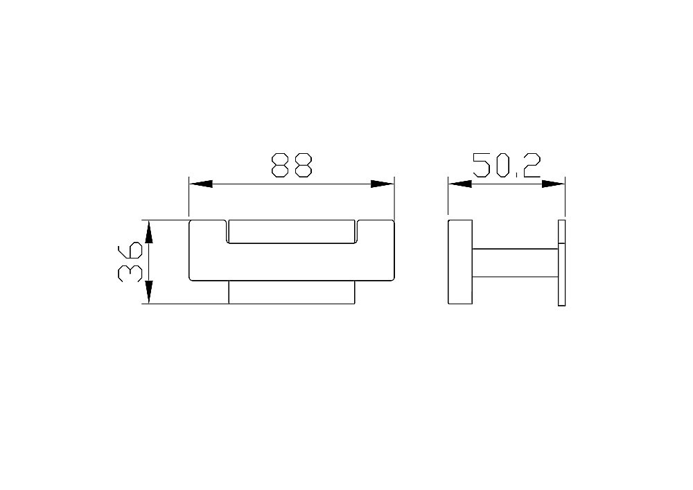 Крючок WONZON & WOGHAND FLAT WW-9725 хром купить в интернет-магазине сантехники Sanbest