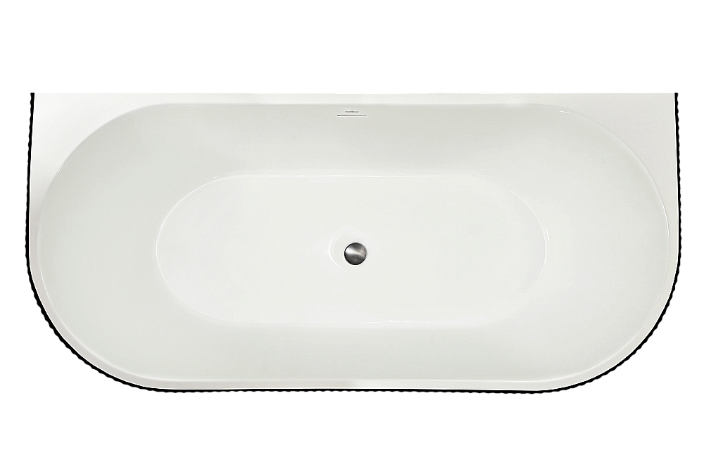 Акриловая ванна Royal Bath NERO RB611903BL-GR 170х80 белый/черный купить в интернет-магазине Sanbest