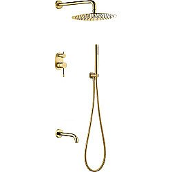 Душевая система Boheme Uno 464-2-G золото купить в интернет-магазине сантехники Sanbest