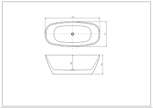 Ванна Aquatek Тера 170х78 AQ-128778WT белая купить в интернет-магазине Sanbest