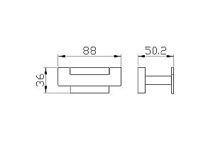 Крючок WONZON & WOGHAND FLAT WW-9725 хром купить в интернет-магазине сантехники Sanbest