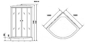 Душевая кабина Niagara Classic NG-3516-14 100x100 купить в интернет-магазине Sanbest